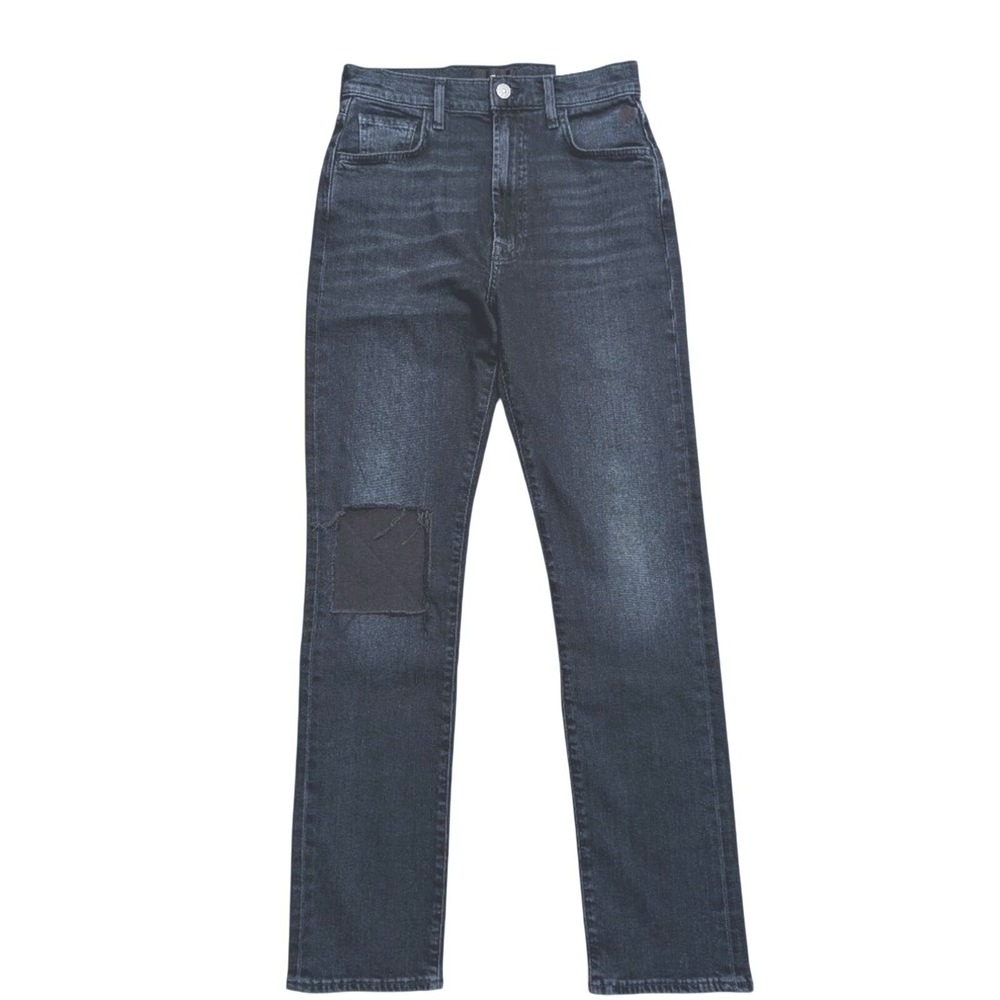 7 For All Mankind Jeans NWT 27 Easy Slim Ripped Knee Pants Dark Faded Wash NEW